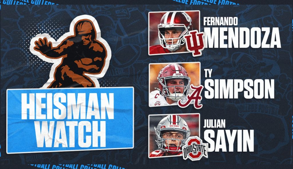 2025 Heisman Watch: Fernando Mendoza Leads; Ty Simpson and Julian Sayin Close Behind