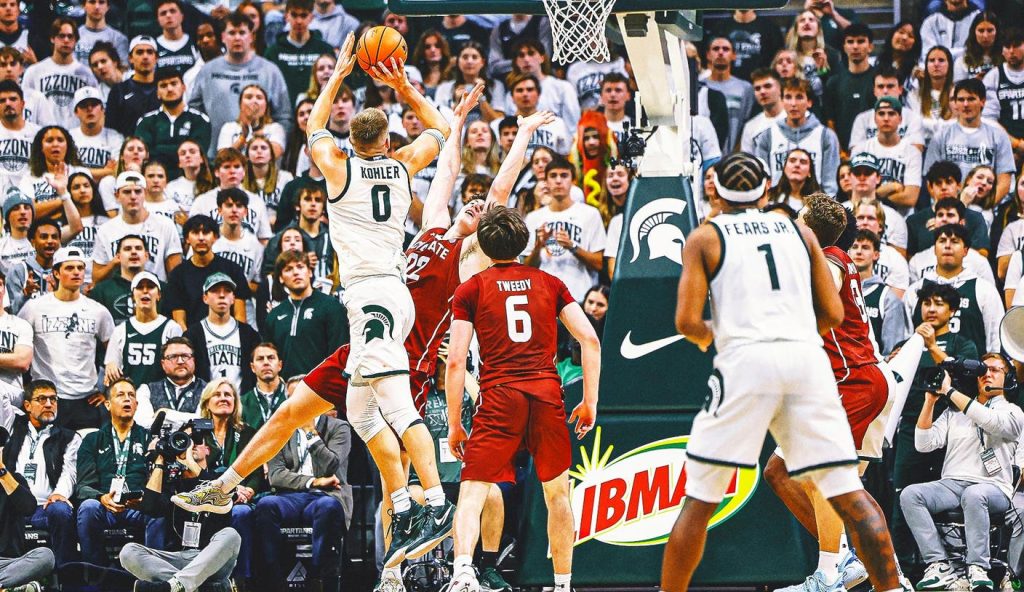 Jaxon Kohler Scores 16 Points in No. 22 Michigan State’s 80-69 Win Over Colgate